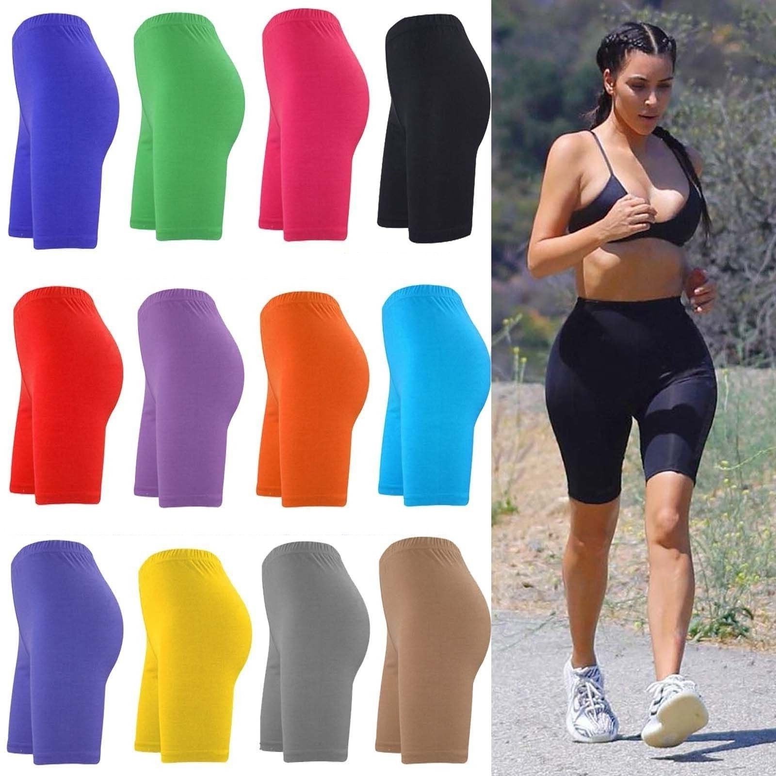 New Ladies Cycling Shorts Stretchy Sports Womens Leggings Plus Size Hot  Pants