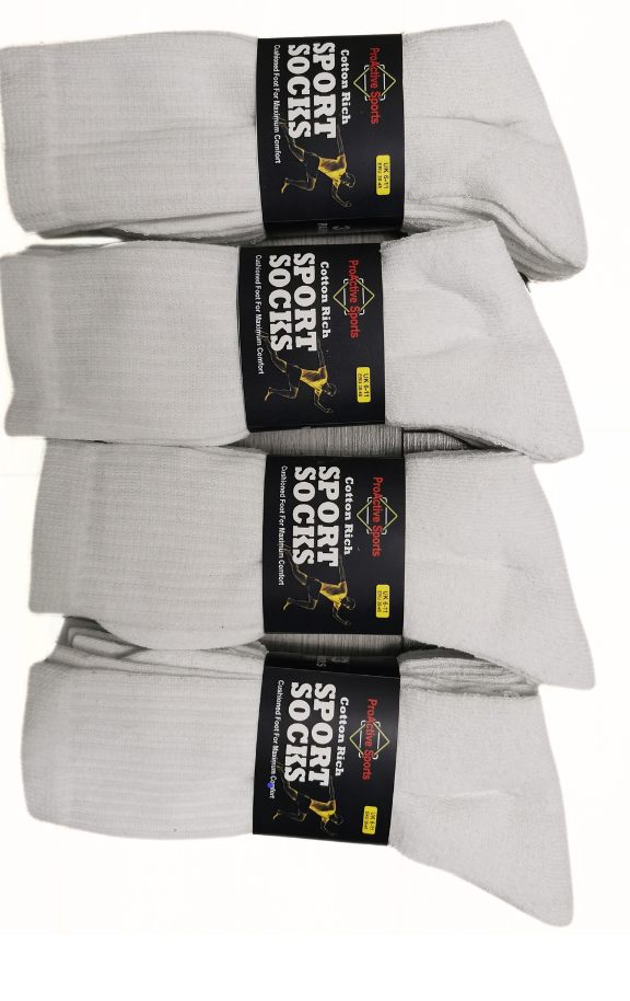 New Mens Sports Socks 6 Pairs Cotton Rich Performance Running Sports Socks UK 6-11